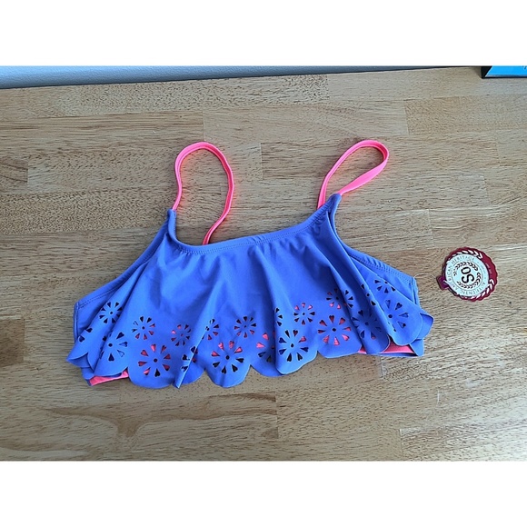 SO Other - 🍂 SO periwinkle and pink, Bikini Top, Girls XL!